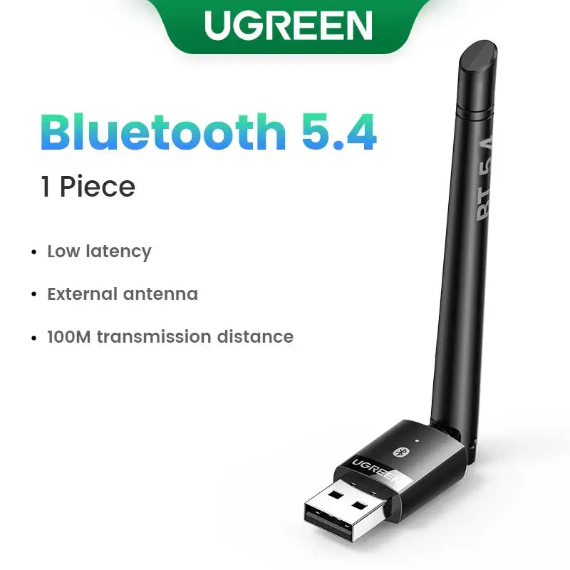 UGREEN CM656 USB Bluetooth 5.3 Adapter with external antenna for enhanced connectivity