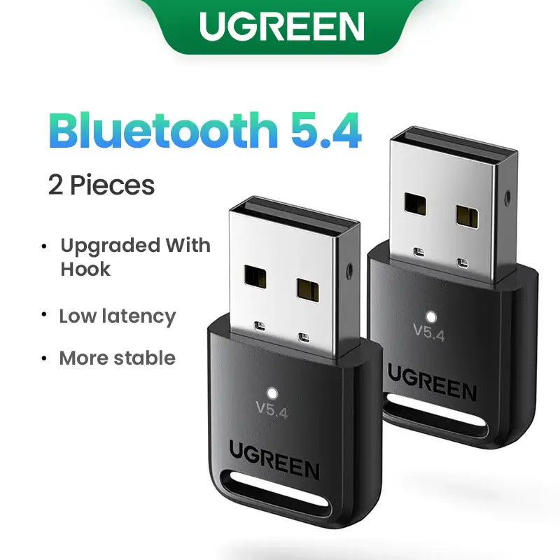 UGREEN CM656 USB Bluetooth Adapter featuring Bluetooth 5.4, sold as a pair