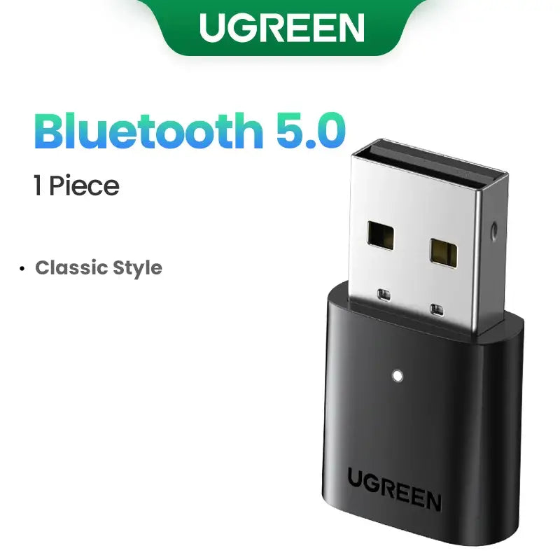 UGREEN USB Bluetooth Adapter with Bluetooth 5.0 and sleek black design for seamless connectivity