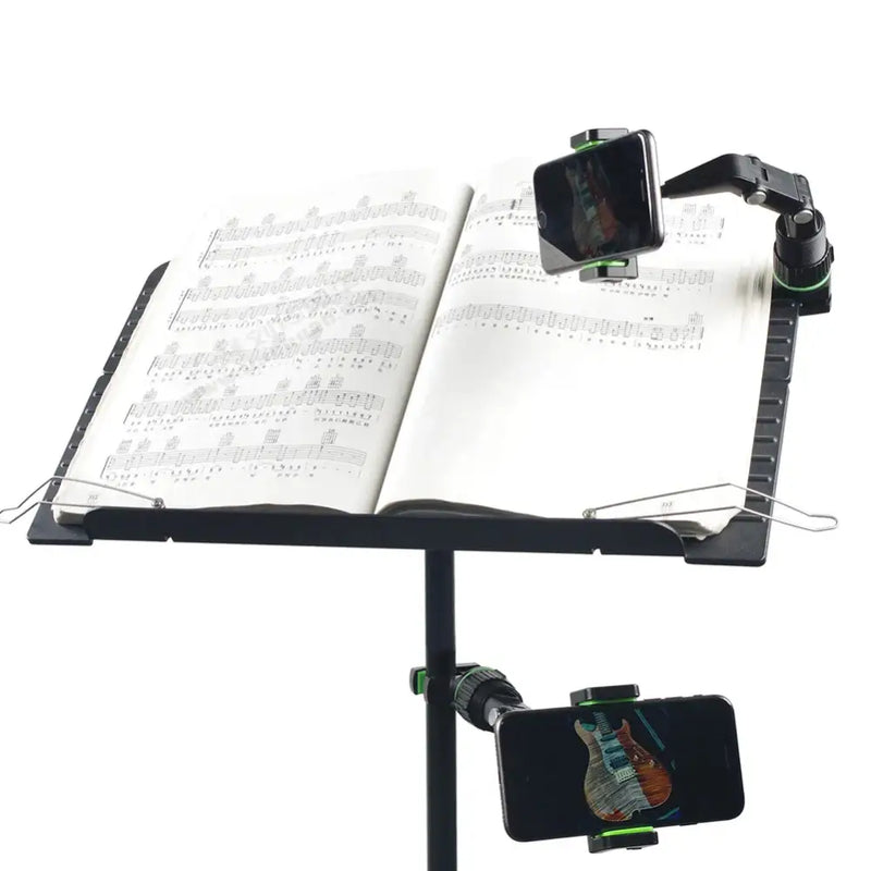 Universal Microphone Stand with Phone Holder for convenient music practice and performance