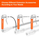 Grease gun and interchangeable extensions of ValueMax WORKPRO Grease Gun Model V114001A