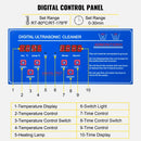 Digital control panel of VEVOR Ultrasonic Cleaner with LED digital display for settings