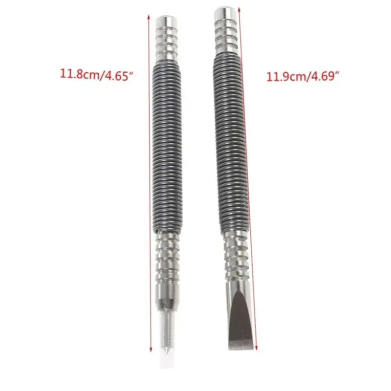 Two metal clay sculpting tools with coiled handles and high speed steel tips from Mainland China