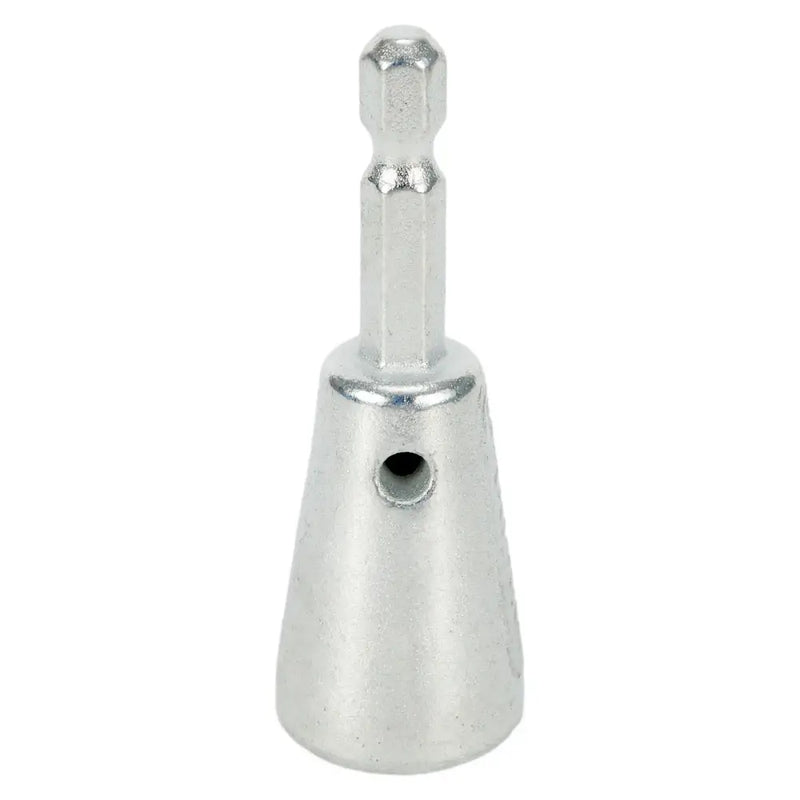 Conical metal tool attachment with hexagonal tip for Vibratite Model Number electrician wire-twisting tools