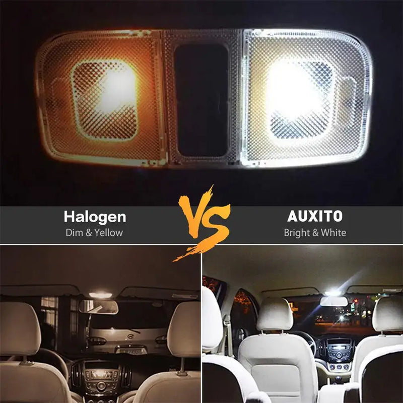 Comparison of Halogen and LED illumination qualities in W5W LED Trunk Lamp for cars