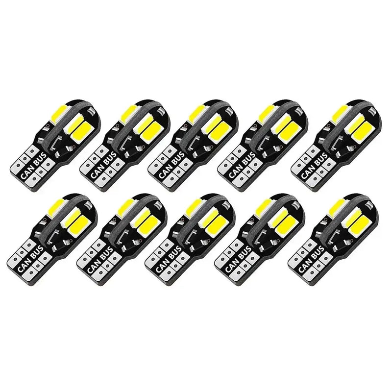 20pcs W5W T10 bulbs compatible with Civic, Focus, Fusion, Ram, and more displayed