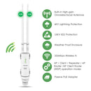 Outdoor WAVLINK Wireless WAN featuring dual antennas and 300 Mbps Wi-Fi transmission rate