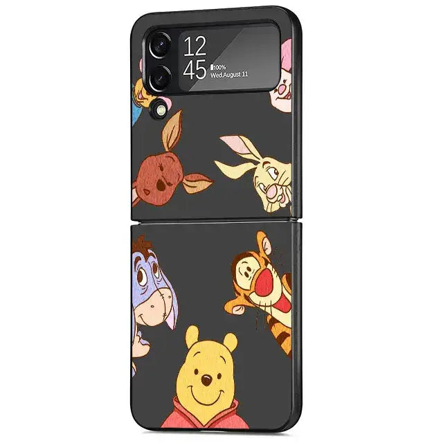 Winnie Pooh Bear Tigger Piglet Case for Samsung Galaxy Z Flip featuring cartoon characters