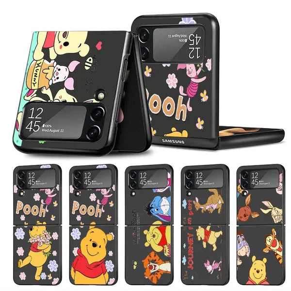 Winnie Pooh Bear Tigger Piglet Case for Samsung Galaxy Z Flip with Pooh Bear designs