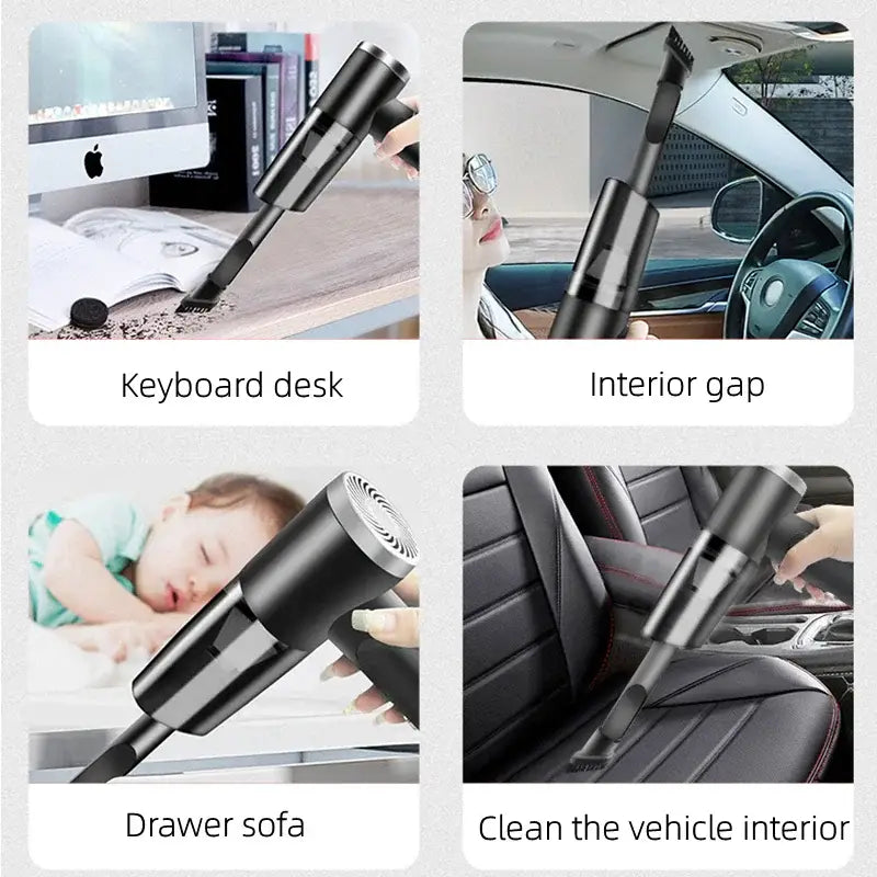 Wireless Car Vacuum Cleaner USB Charging 300mAh Portable Cleaning Appliance