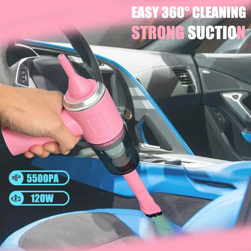 Wireless Handheld Car Vacuum Cleaner - USB Charging Strong Suction