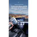 Handheld wireless car vacuum cleaner in use for efficient vehicle cleaning