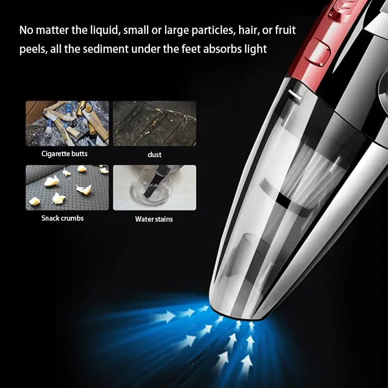 Wireless Handheld Car Vacuum Cleaner - High Power Rechargeable