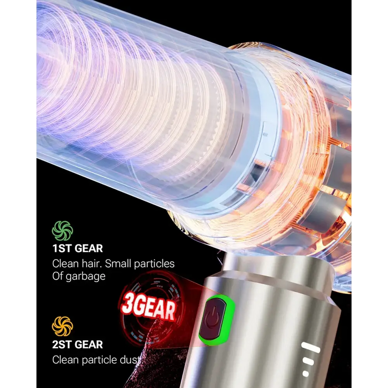 Wireless Vacuum Cleaner with Long Battery Life and Dust Cup Capacity