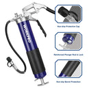 Handheld WorkPro Grease Gun with metal components and external testing certification from Mainland China