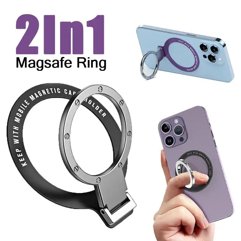 Magnetic ring accessory for smartphones as a desk holder with mainland China features