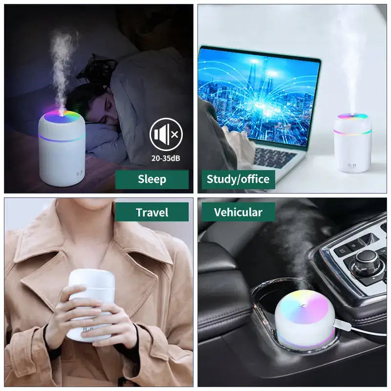 Xiaomi 300ml H2O Air Humidifier with LED light for sleep, office, and travel use