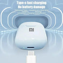 White Xiaomi wireless earbud charging case featuring Type-C port for Mijia A2 Pro
