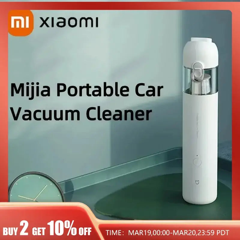 Xiaomi Mijia Portable Car Vacuum Cleaner Mini Handheld Wireless Cleaning - EU / White