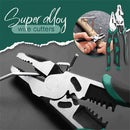 Wire cutter tool with green handles and serrated jaw design from XMSJ High-Quality Carbon Steel