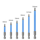 Set of blue screwdriver bits in increasing lengths for XMSJ Multifunctional Magnetic Screwdriver