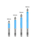 Set of four blue and silver screwdriver bits for XMSJ Multifunctional Magnetic Screwdriver