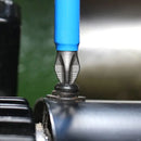 Metallic drill bit with blue handle for XMSJ Multifunctional Magnetic Screwdriver