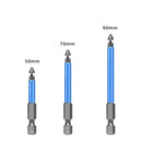 Screwdriver bits of varying lengths with blue shafts for XMSJ Multifunctional Magnetic Screwdriver