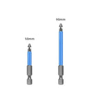 Two blue and gray screwdriver bits of different lengths for XMSJ Multifunctional Magnetic Screwdriver