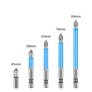 Set of five blue and silver screwdriver bits for XMSJ Multifunctional Magnetic Screwdriver