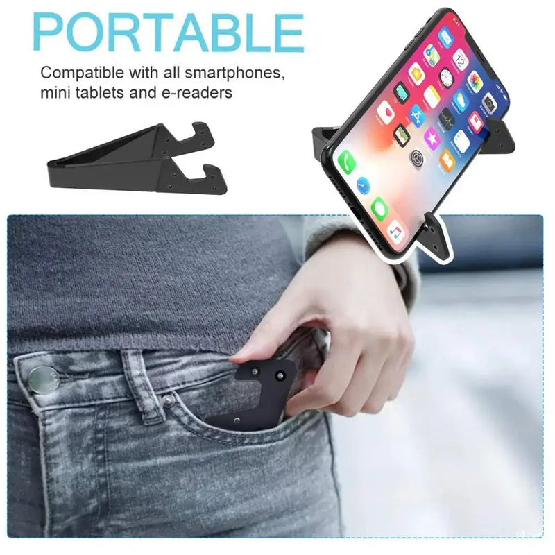 Portable XMXCZKJ mobile phone holder stand, foldable and pocket-sized for convenience