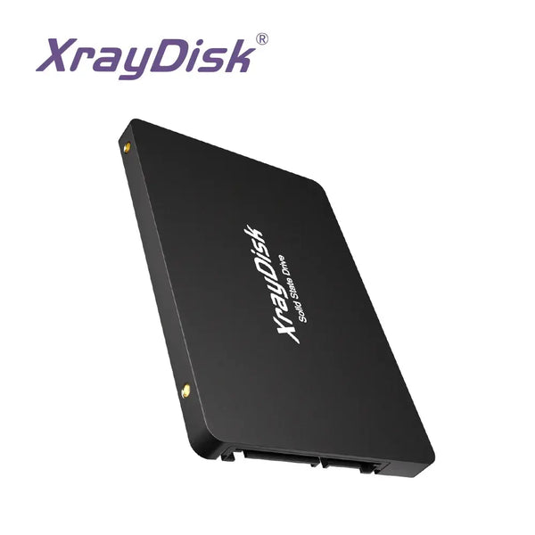 Black XrayDisk SATA III NAND Flash SSD featuring advanced cooling fin design