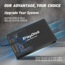XrayDisk SATA III Nand Flash with technical specifications and cooling fin display