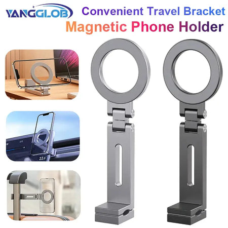 Foldable magnetic phone holder with circular ring design from Yangglob Universal Magnetic, Mainland China