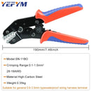 Crimping tool with red and blue handles, black jaws, YEFYM SN-11BO Mainland China DIY Supplies