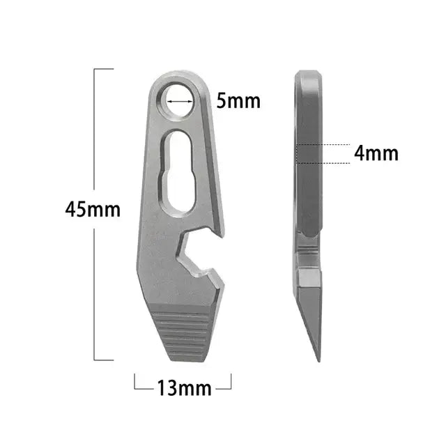 Multifunctional Titanium Steel Semi tool with blade, bottle opener, and carabiner from Mainland China Material