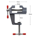 Tabletop vise with red handles and dimensions for YINLONGDAO 35mm Aluminium projects