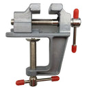 Tabletop vise with red handles and adjustable jaws from YINLONGDAO 35mm Aluminium alloy