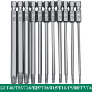 Set of silver Torx screwdriver bits in YiSu CuiGuang Multifunctional Screwdriver Set