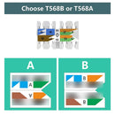 Diagram of seating arrangements and layout options for ZoeRax Max Cat6A Ethernet Cables