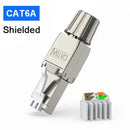 CAT6A shielded Ethernet connector showcasing wiring terminals for ZoeRax Max Cat6A products