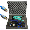 ZoeRax WXQ-288 Cable Crimper tool kit with testing tools in durable foam-lined case