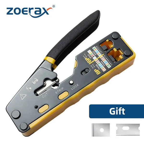 Handheld ZoeRax Cable Crimper for Cat6a Made in Mainland China, model WXQ-6088-YE