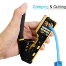 Crimping and cutting tool for electrical wires in hand, part of Zoerax WXQ-RJ-C6-YE Package