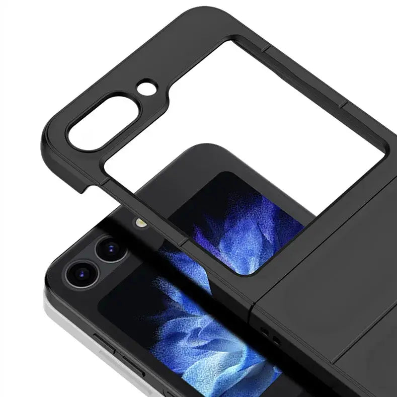 Protective Zou Yuan Yuan Half-Wrapped Case for Samsung with window cutout and camera openings